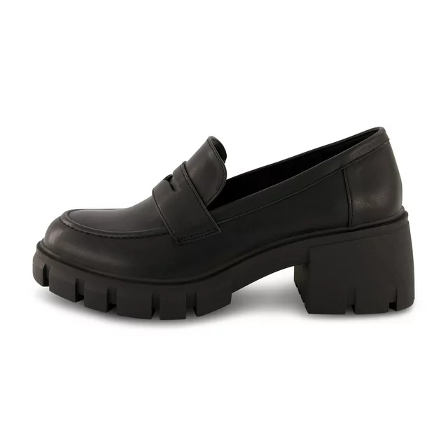 CUSHIONAIRE Women's Pierce Casual Slip-on Lug Sole Loafer +Memory Foam